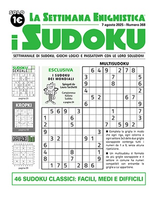 I Sudoku - La Settimana Enigmistica