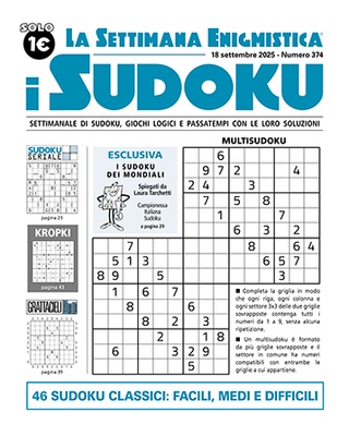 I Sudoku - La Settimana Enigmistica